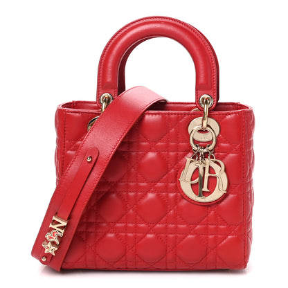 Christian Dior Lambskin Cannage Small My ABCDior Lady Dior Red 1 of 9