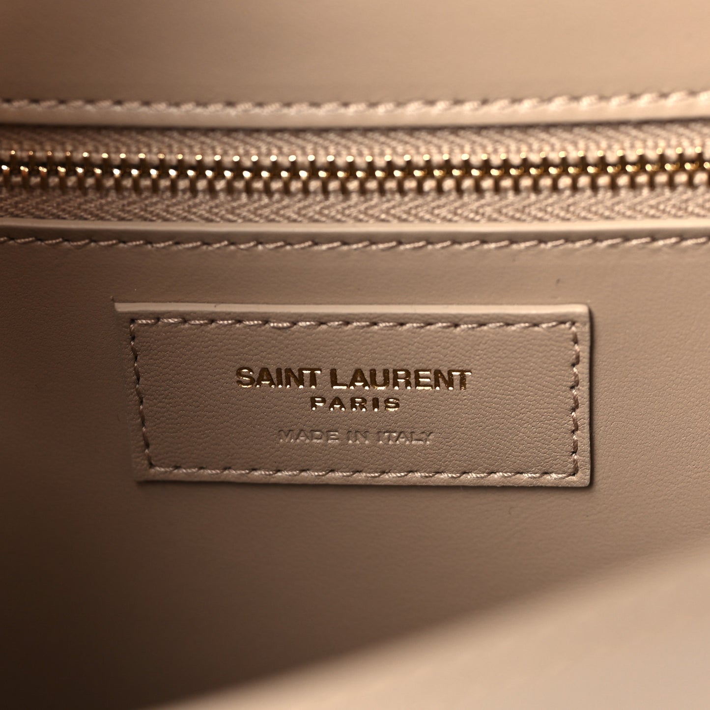 Box Calfskin Le Carre Satchel Dark Beige