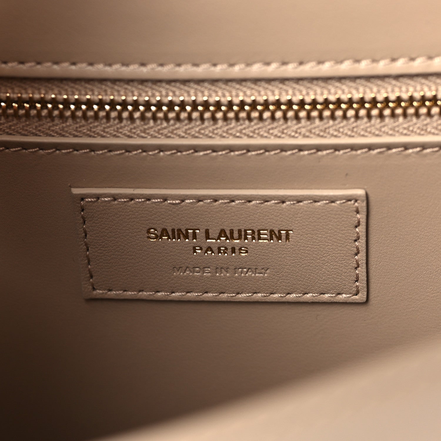Saint Laurent Box Calfskin Le Carre Satchel Dark Beige 6 of 9