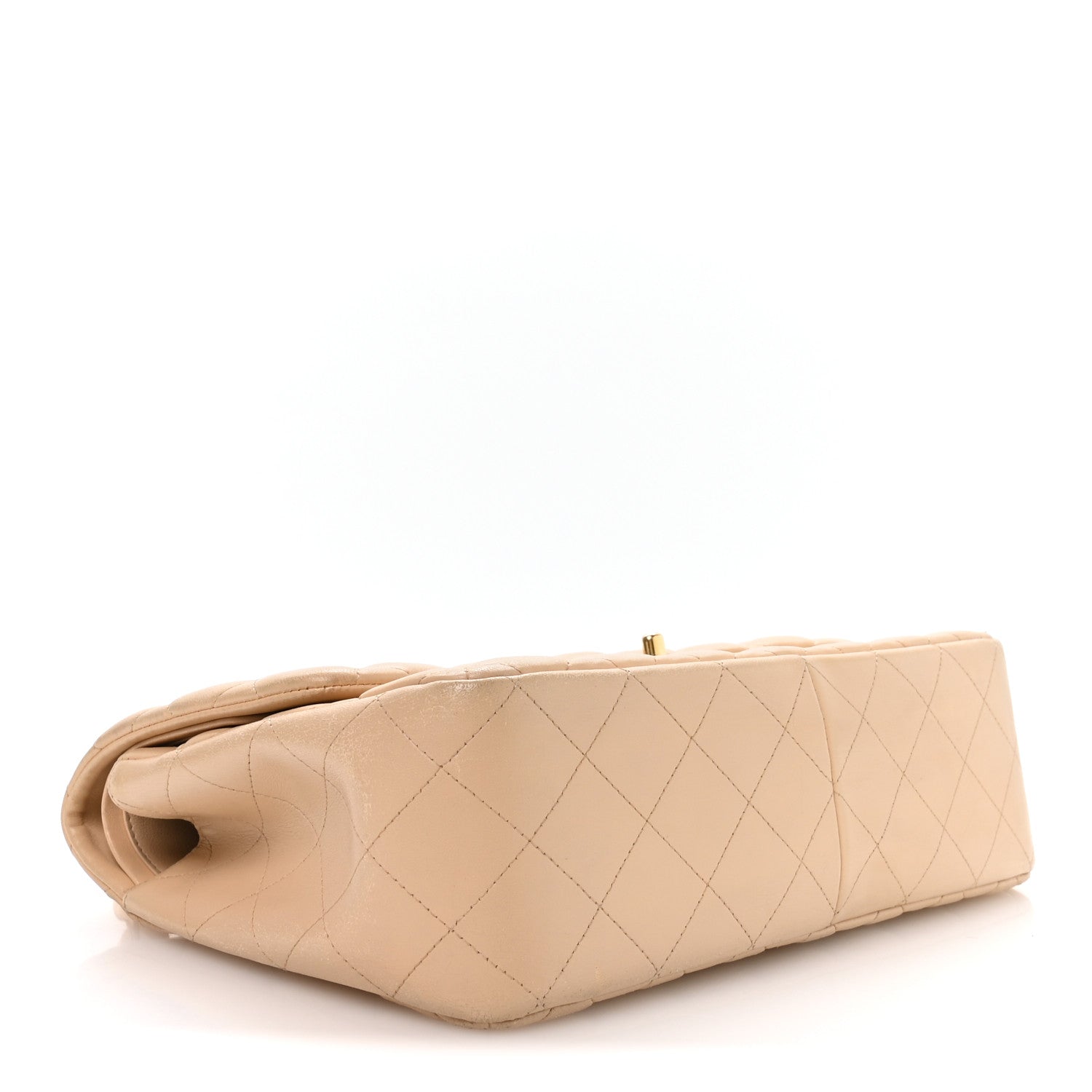 Chanel Lambskin Quilted Jumbo Double Flap Beige 4 of 10