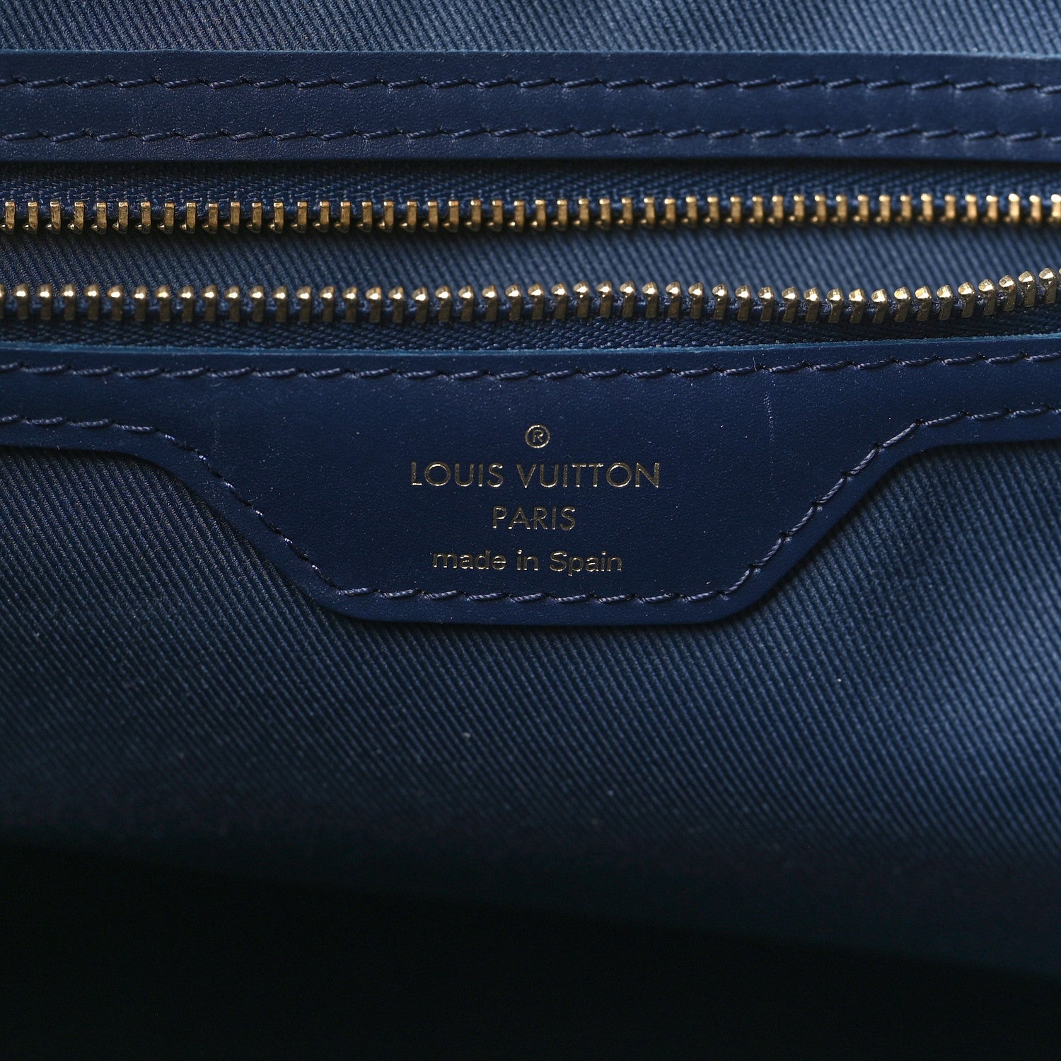 Louis Vuitton Monoglam Neverfull MM Blue 7 of 12