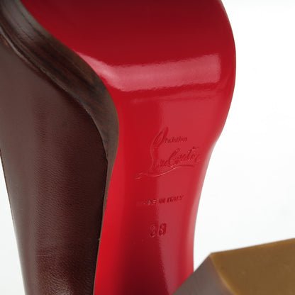 Christian Louboutin Kid Leather Grapi 120 Platform Pumps 38 Havane 6 of 7
