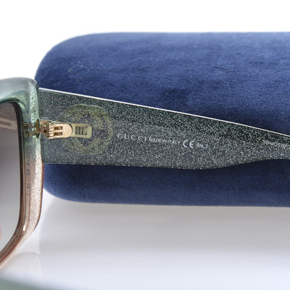 Gucci Acetate Glitter Optyl Square Sunglasses GG3837/F/S Green Pink 5 of 9