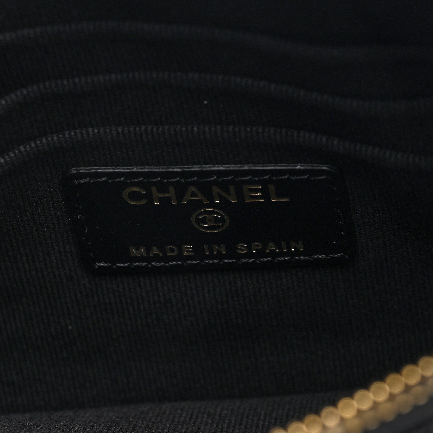 Chanel Caviar Quilted Crystal Enamel Cosmetic Case Black 6 of 7