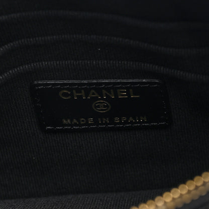 Chanel Caviar Quilted Crystal Enamel Cosmetic Case Black 6 of 7