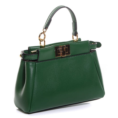 Fendi Shiny Nappa Micro Peekaboo Iconic Satchel Verde Smeraldo 3 of 8