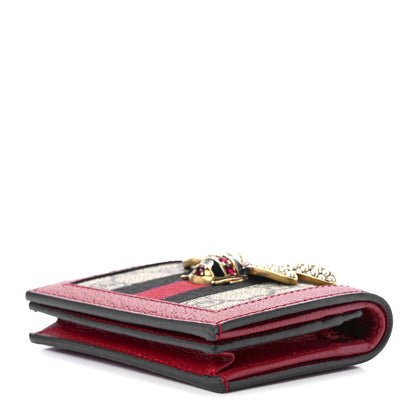 Gucci GG Supreme Monogram Queen Margaret Card Case Red 10 of 13