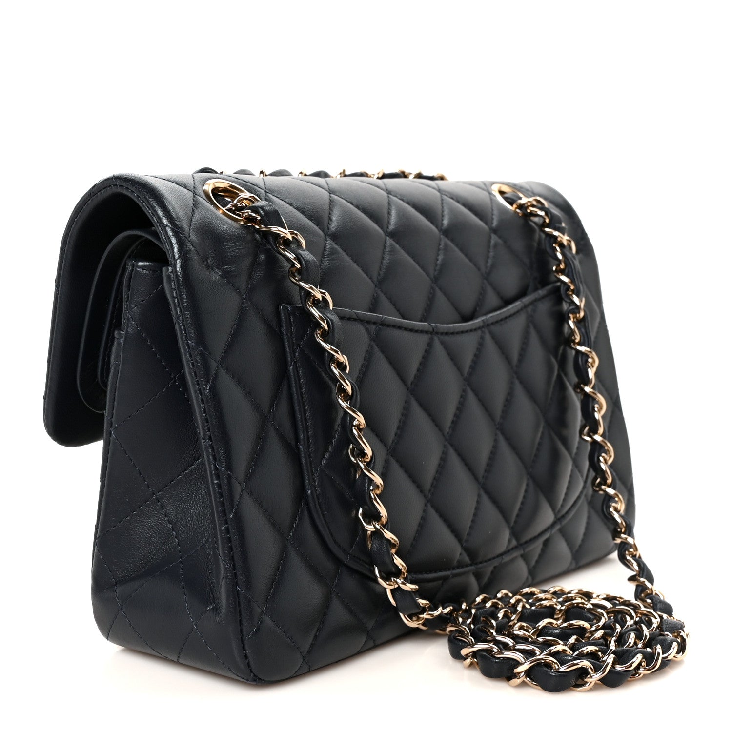 Chanel Lambskin Quilted Small Double Flap Navy 3 of 12