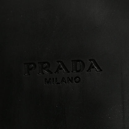 Prada Spazzolato Padded Triangle Logo Pointed Toe Slingback Flats 40 Papaya 7 of 11