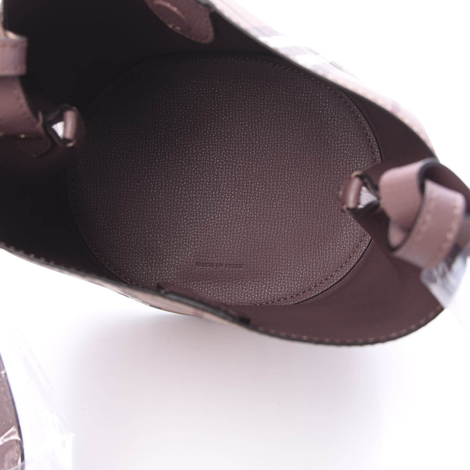 Burberry Haymarket Check Colours Small Lorne Bucket Crossbody Light Elderberry 4 of 12