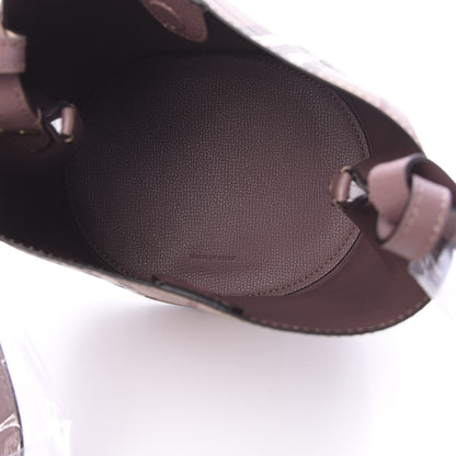 Burberry Haymarket Check Colours Small Lorne Bucket Crossbody Light Elderberry 4 of 12