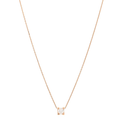 Cartier 18K Pink Gold Diamond .52ct C De Cartier Pendant Necklace 1 of 6