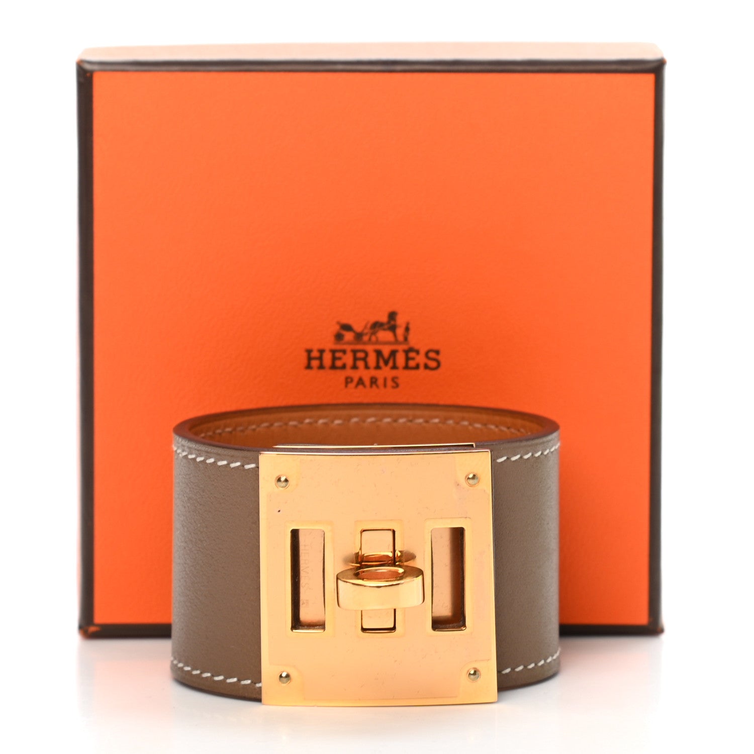 Hermes Swift Kelly Dog Bracelet T1 Etoupe 6 of 6