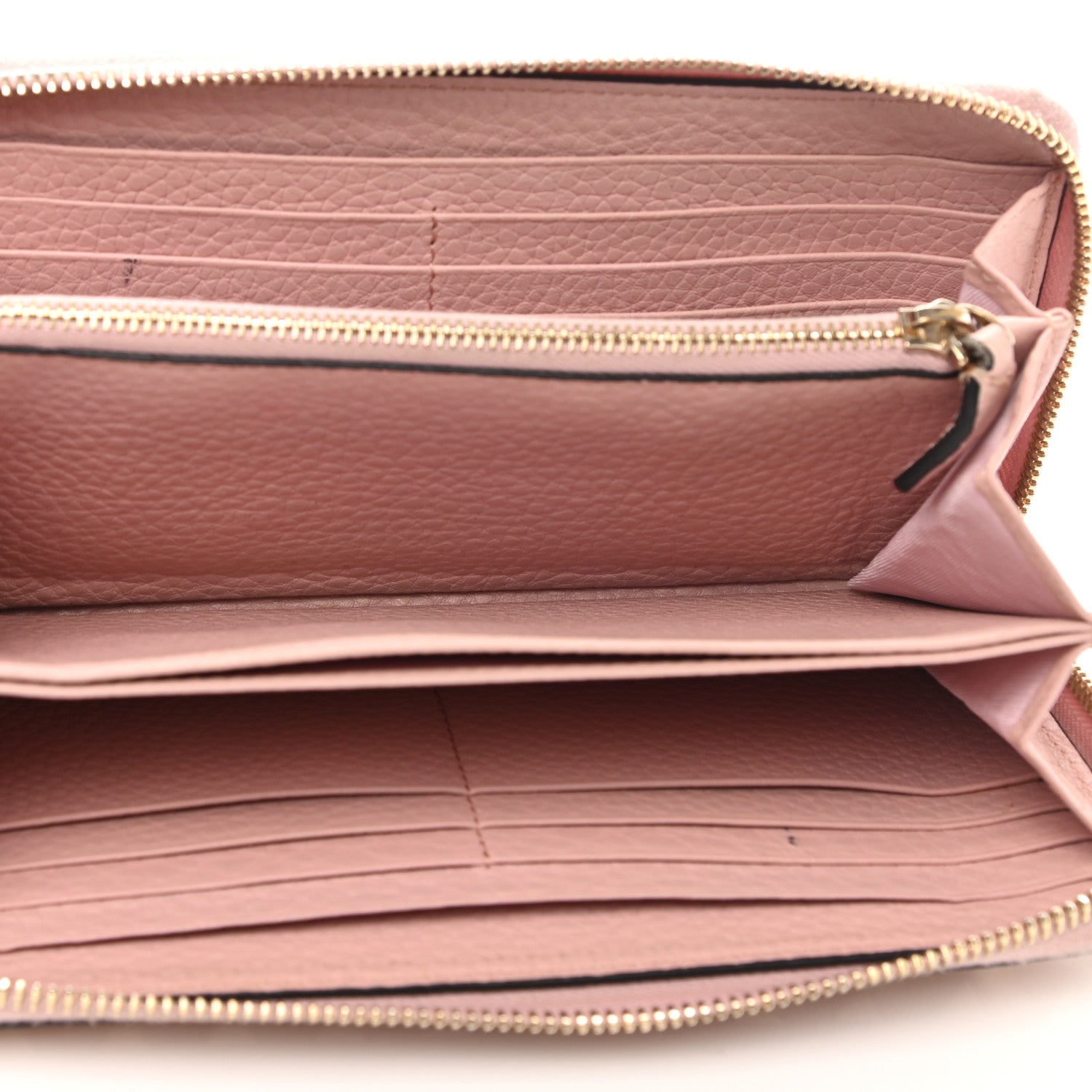 Valentino Garavani Pebbled Calfskin Rockstud Zip Around Wallet Water Rose 5 of 8