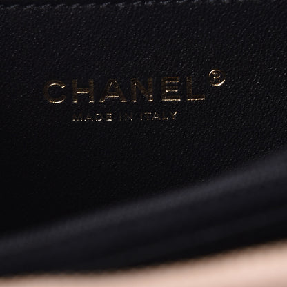 Chanel Caviar Quilted Medium CC Filigree Vanity Case Beige Black 8 of 10