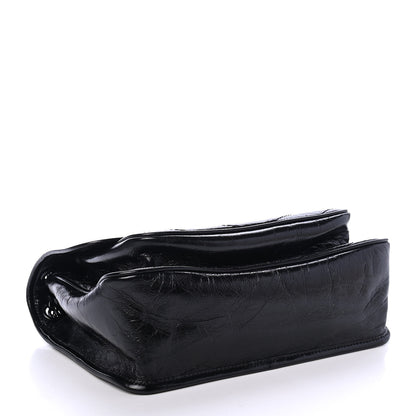 Saint Laurent Crinkled Calfskin Matelasse Monogram Medium Niki Chain Satchel Black 3 of 4