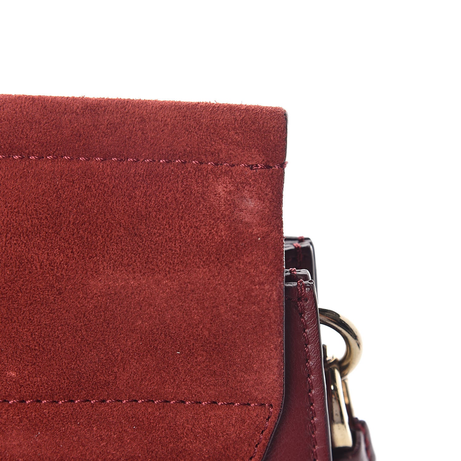 Chloe Calfskin Suede Medium Faye Shoulder Bag Plum Purple 12 of 12