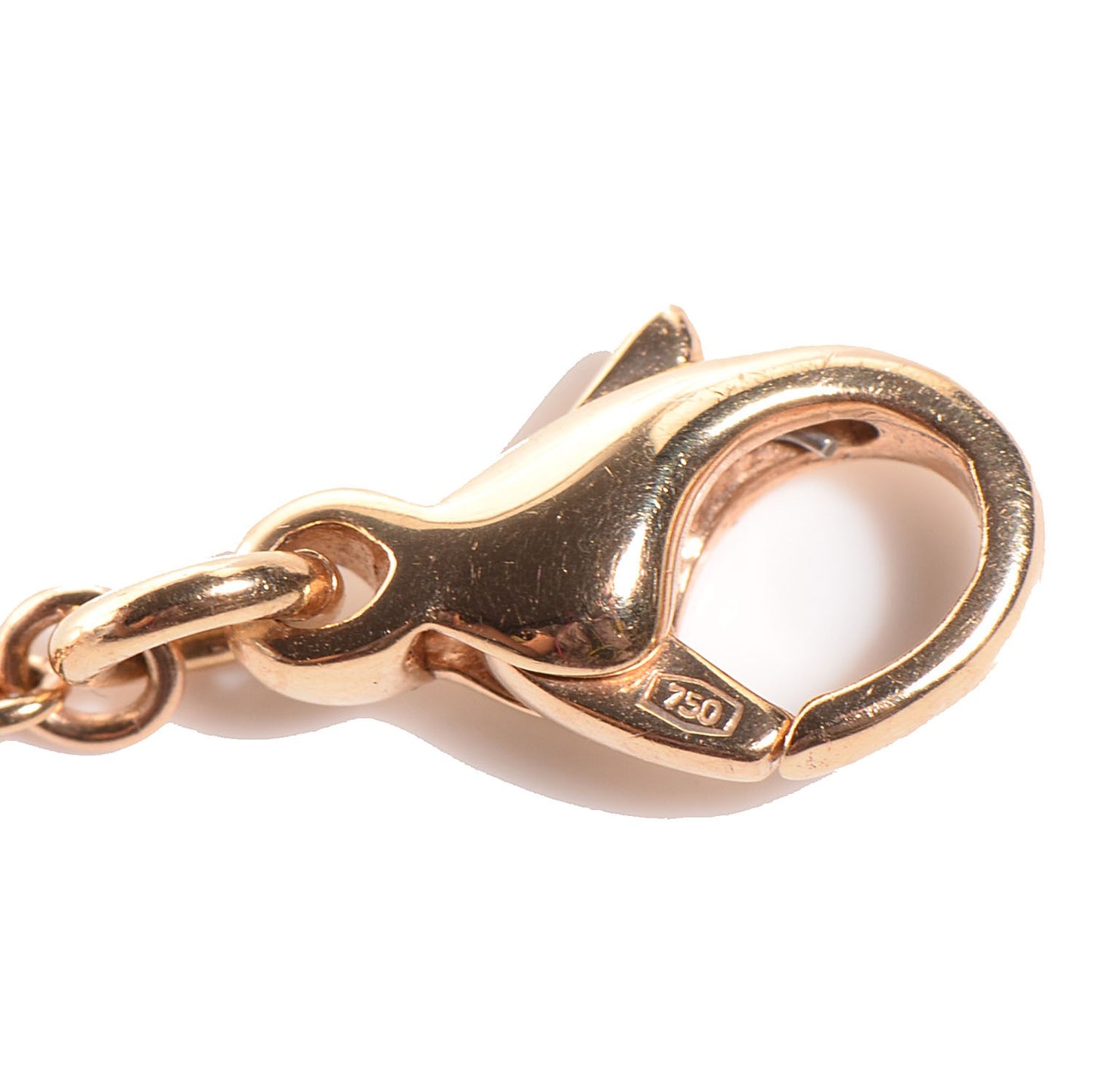 18K Rose Gold White Ceramic B.Zero1 Pendant Necklace