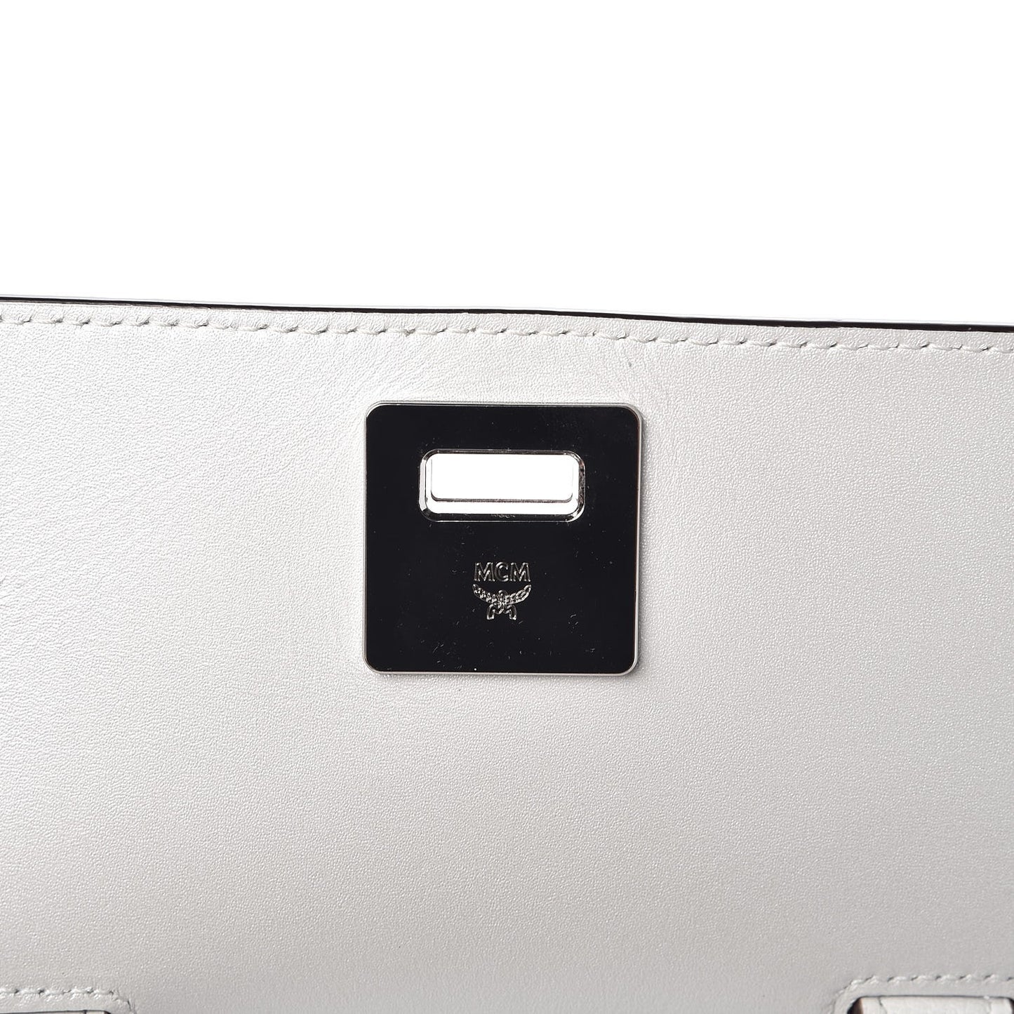 Grained Calfskin Medium Milla Convertible Backpack White Flake