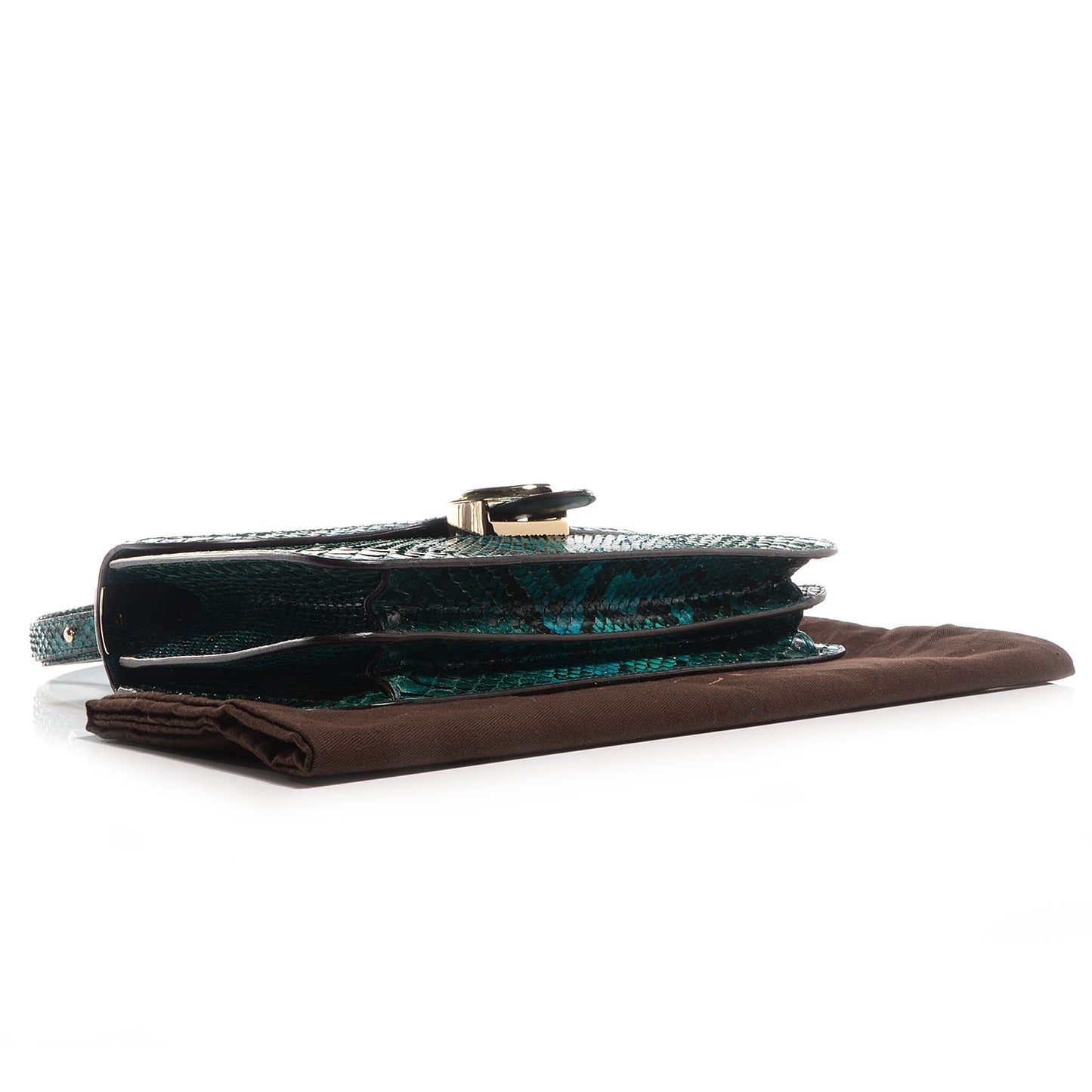 Python Medium 1973 Shoulder Flap Bag Malachite Green