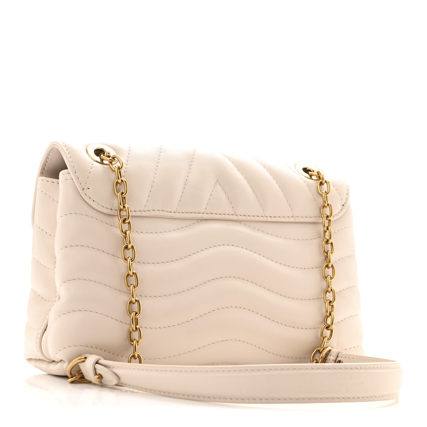 Louis Vuitton Calfskin LV New Wave Chain Bag Ivory 3 of 14