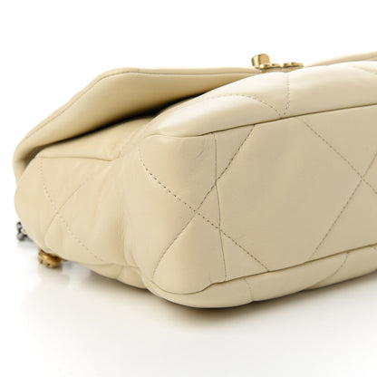 Chanel Lambskin Quilted Medium Chanel 19 Flap Light Beige 6 of 10