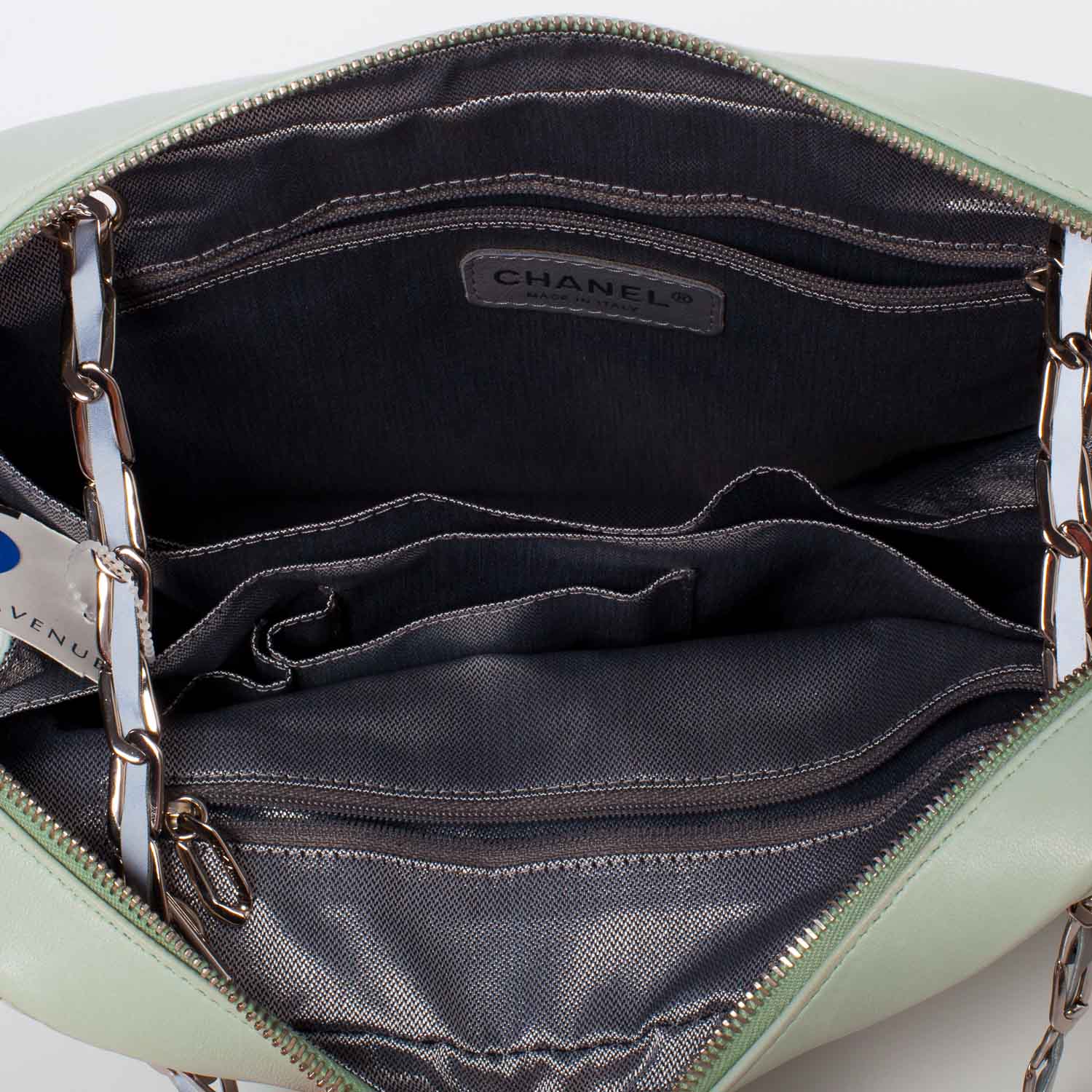 Chanel Lambskin Vertical Quilted Mademoiselle Camera Case Green 10 of 13
