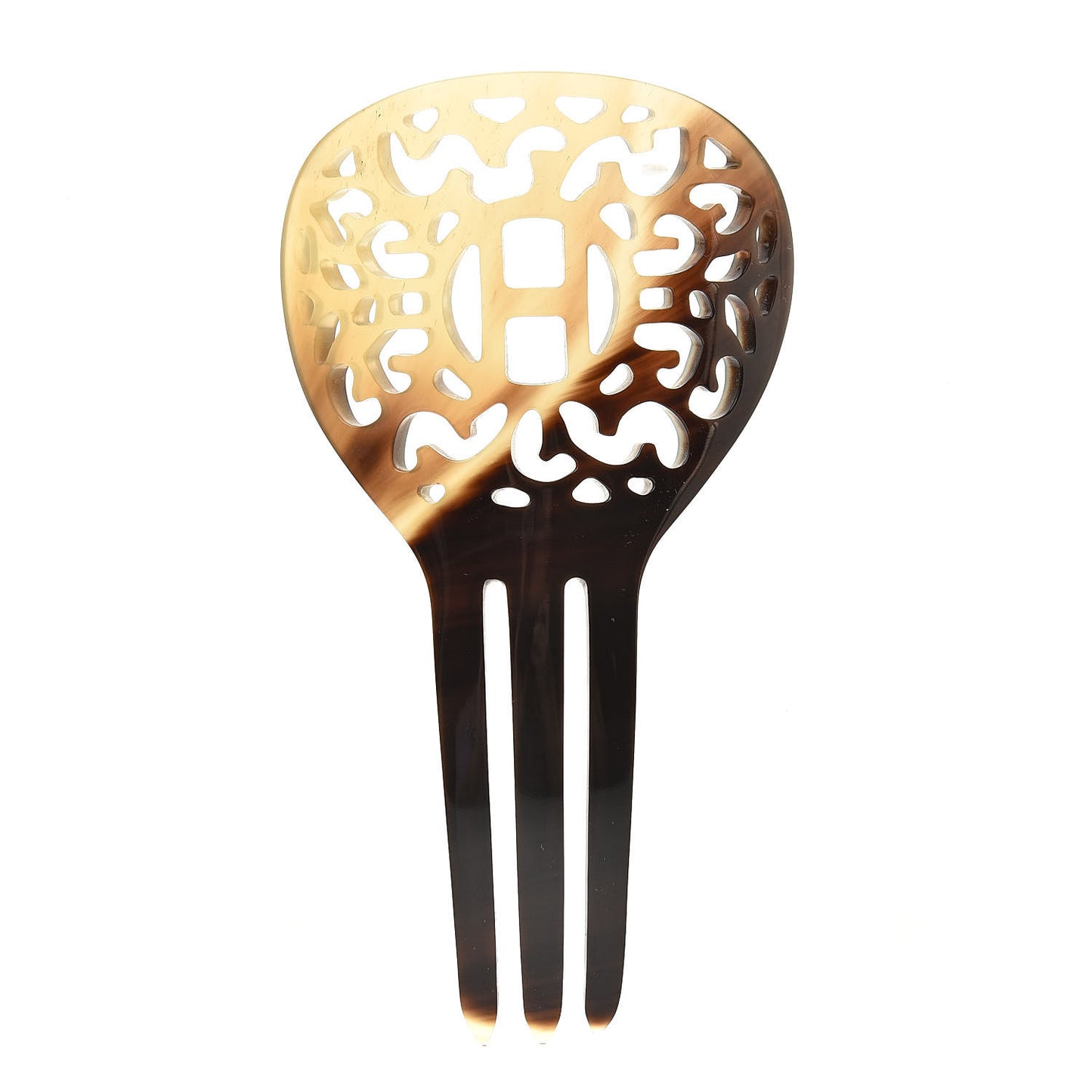 Buffalo Horn Rocaille Hair Comb