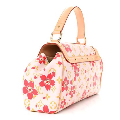 Louis Vuitton Monogram Cherry Blossom Sac Retro Bag Red 3 of 12
