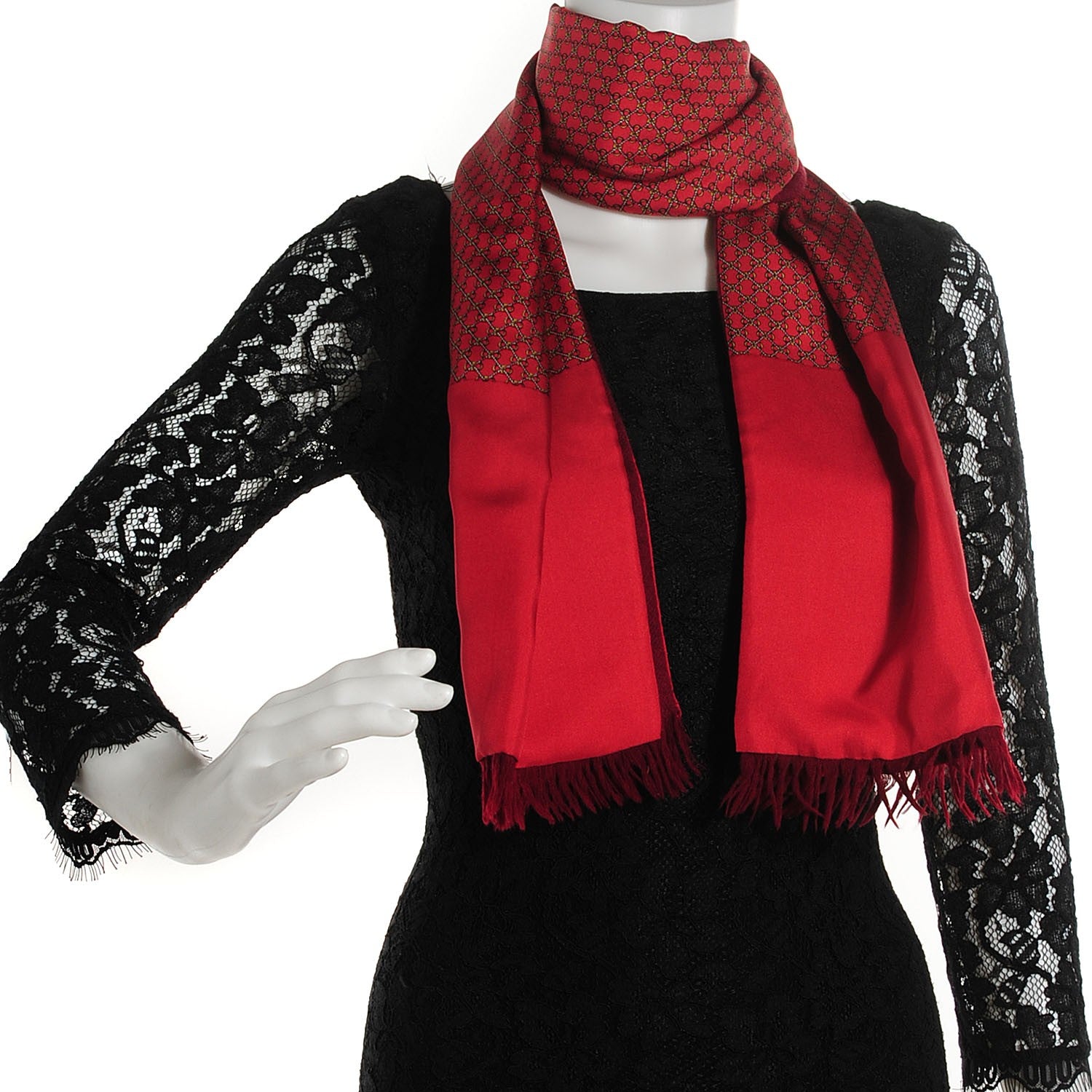 Hermes Men’s Cashmere Wool Silk Fringe Scarf 3 of 6