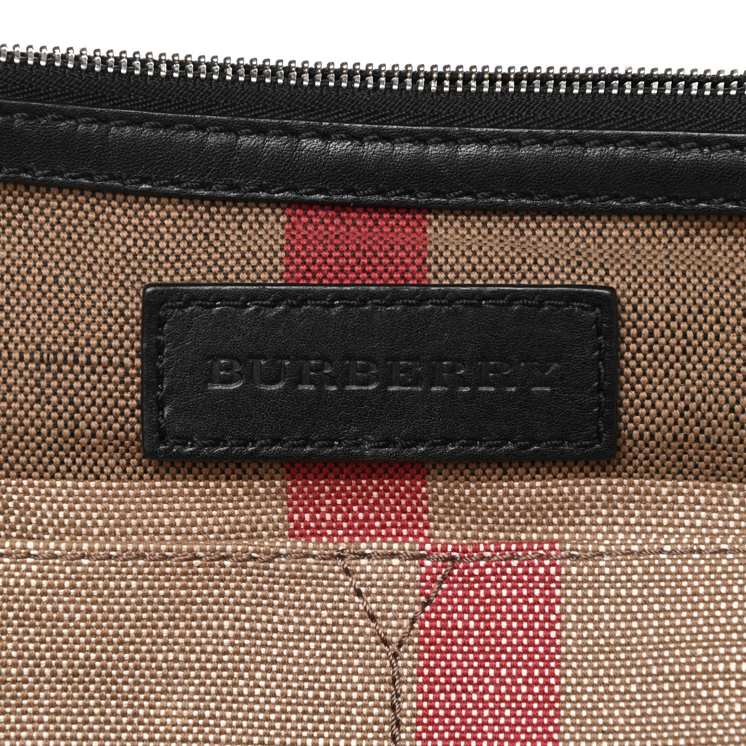 Burberry Canvas Mega Check Medium Ashby Hobo Saddle Black 7 of 19