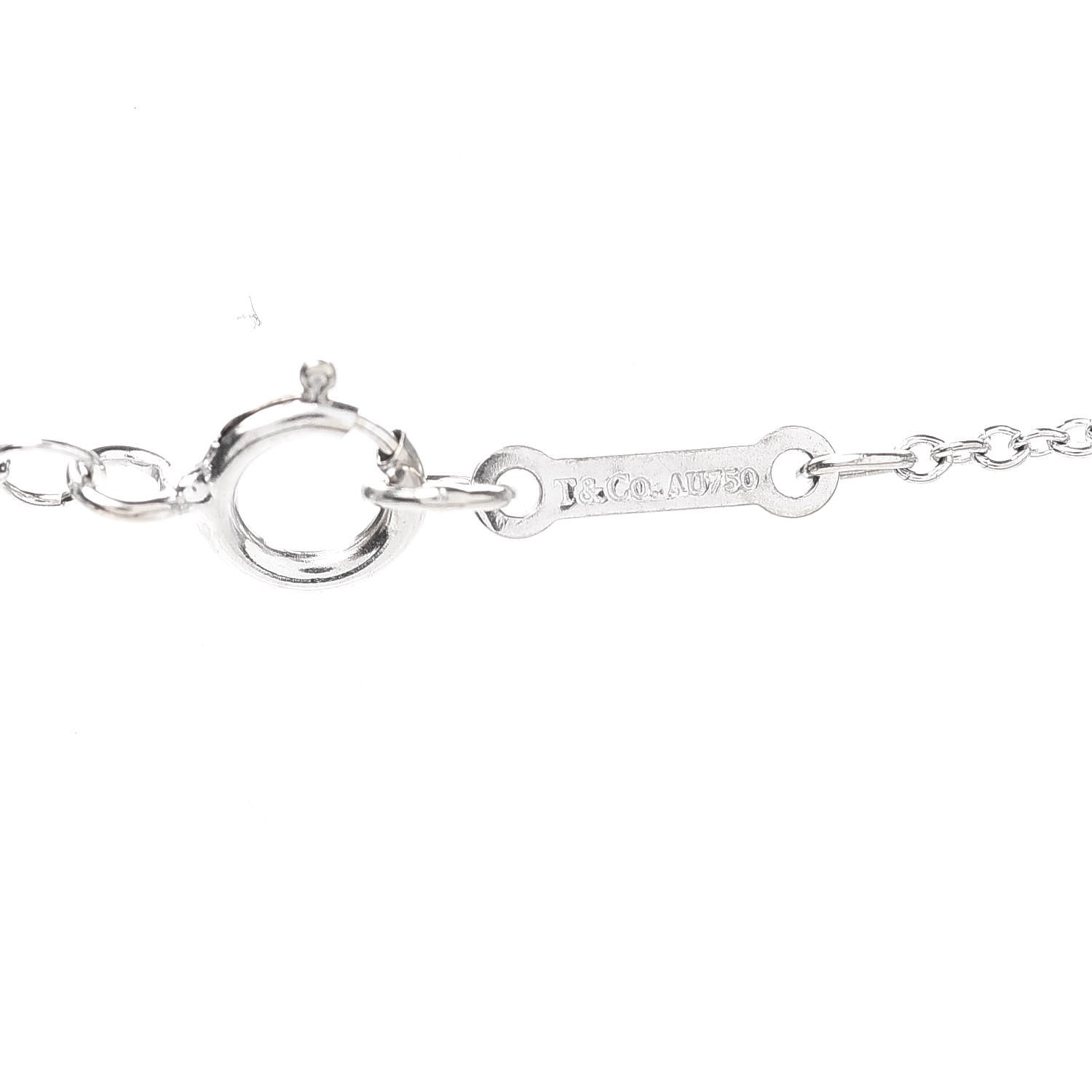 Tiffany 18K White Gold Diamond Mini Paloma Picasso Loving Heart Pendant Necklace 5 of 5