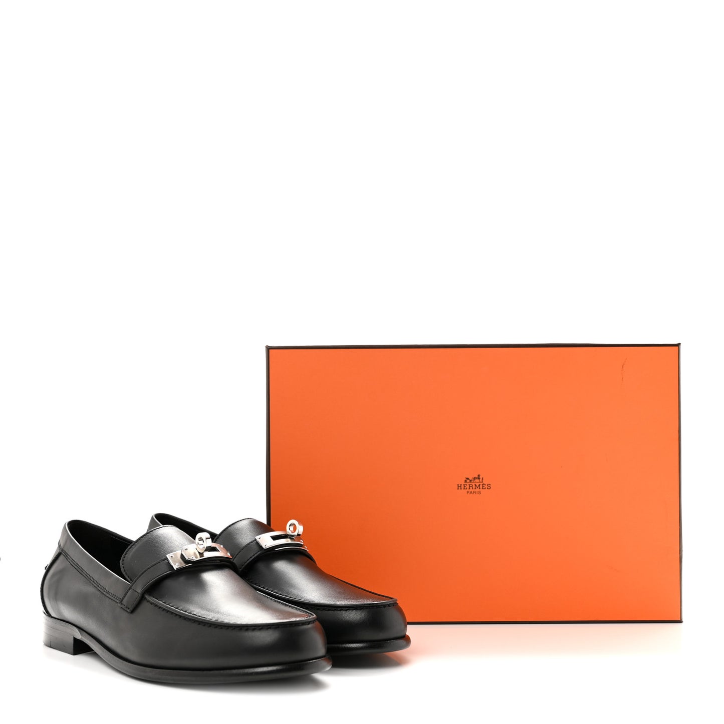 Calfskin Womens Destin Loafers 37.5 Black