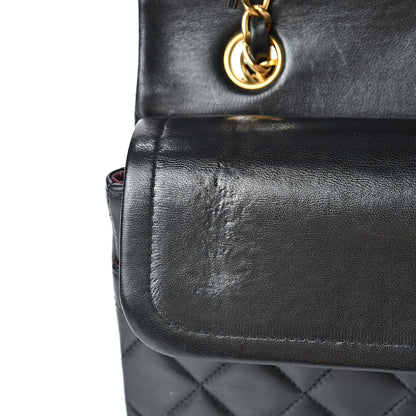 Chanel Lambskin Quilted Medium Double Flap Black 14 of 17