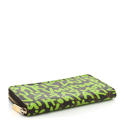 Louis Vuitton Monogram Graffiti Zippy Wallet Green 4 of 21