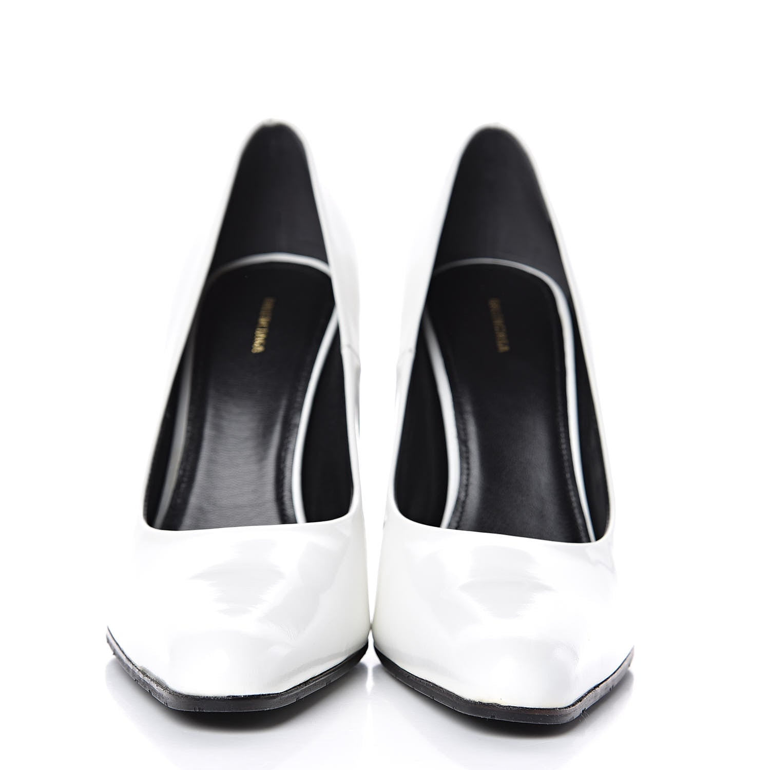 Balenciaga Patinated Calfskin Round Toe Pumps 38 Optic White 2 of 9