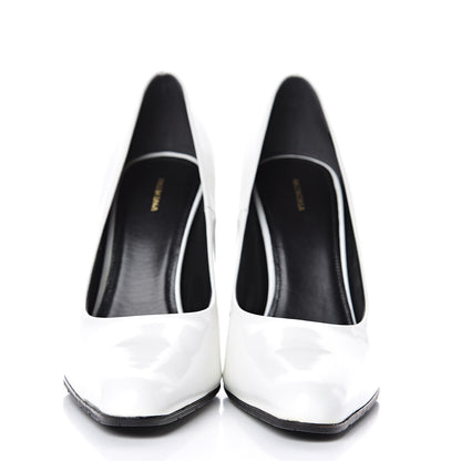 Balenciaga Patinated Calfskin Round Toe Pumps 38 Optic White 2 of 9