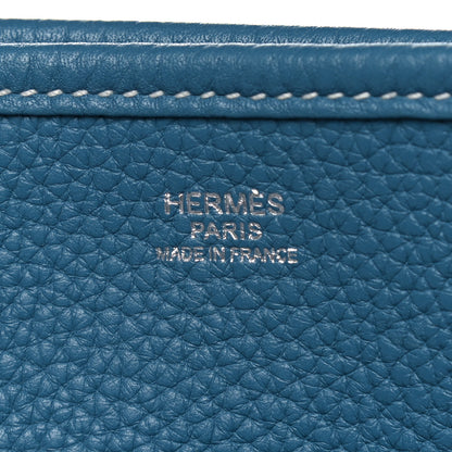 Hermes Taurillon Clemence Evelyne III GM Blue Jean 6 of 15