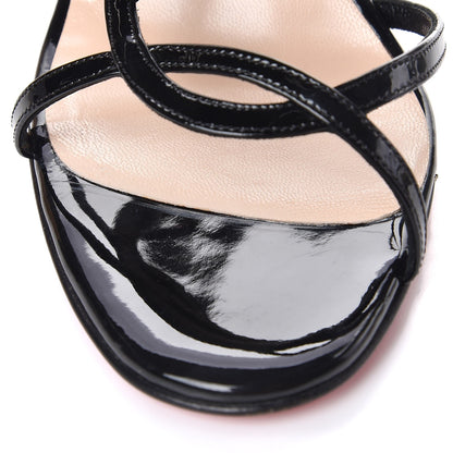 Christian Louboutin Patent Mimini 85 Sandals 38 Black 9 of 10