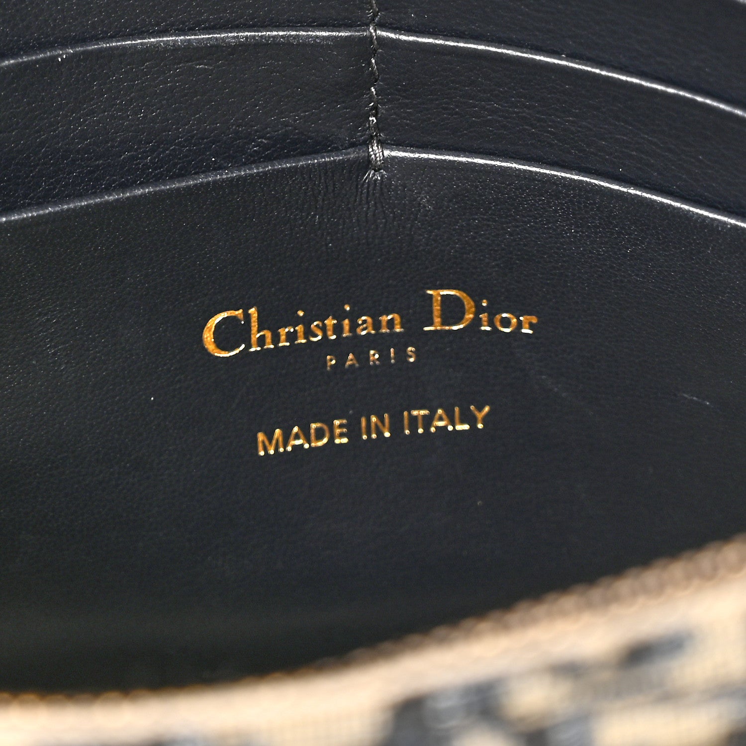 Christian Dior Oblique Saddle Chain Pouch Blue 6 of 9