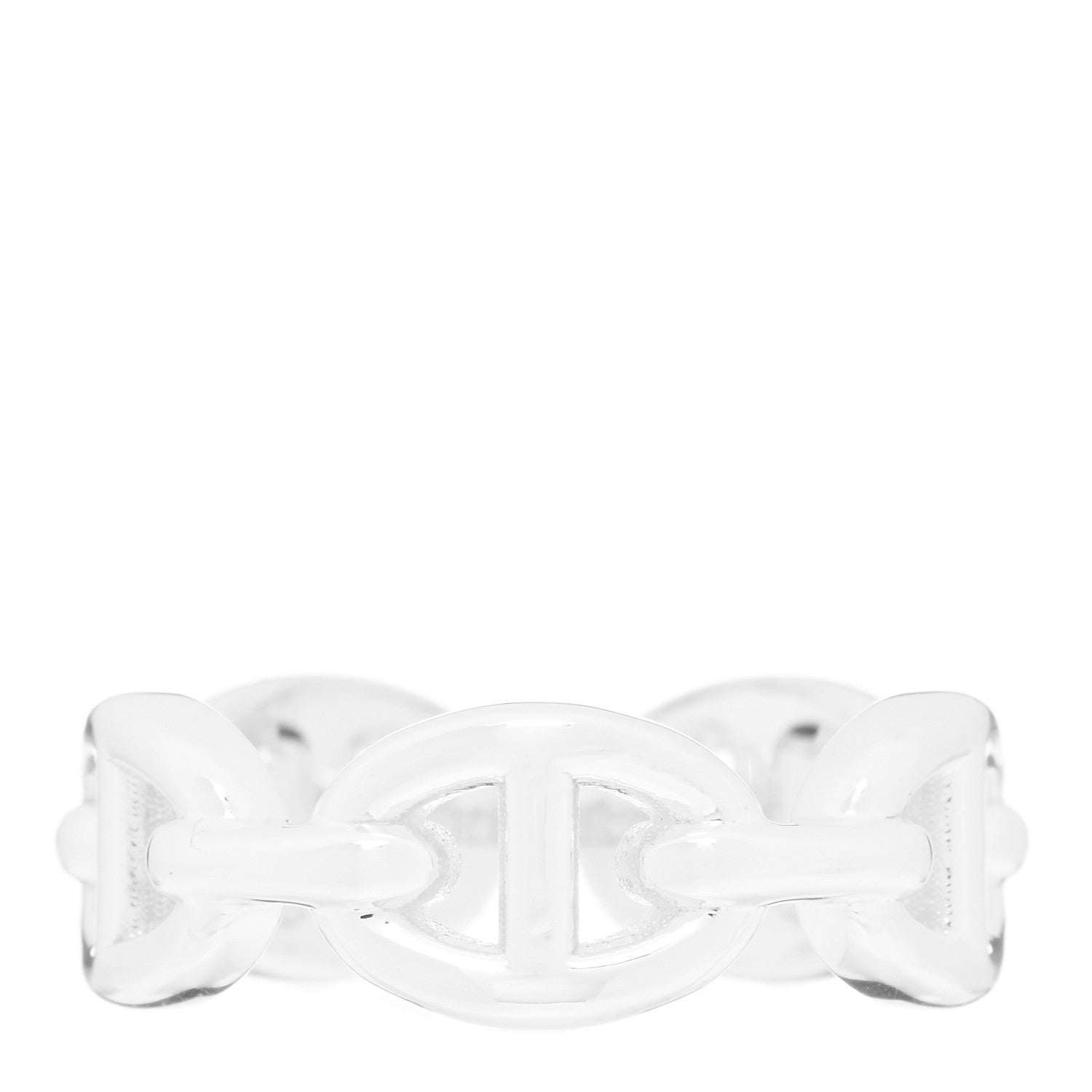 Hermes Sterling Silver PM Chaine d'Ancre Enchainee Band Ring 51 5.75 1 of 5