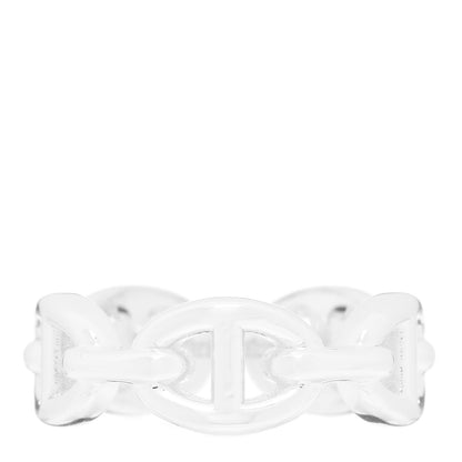 Hermes Sterling Silver PM Chaine d'Ancre Enchainee Band Ring 51 5.75 1 of 5