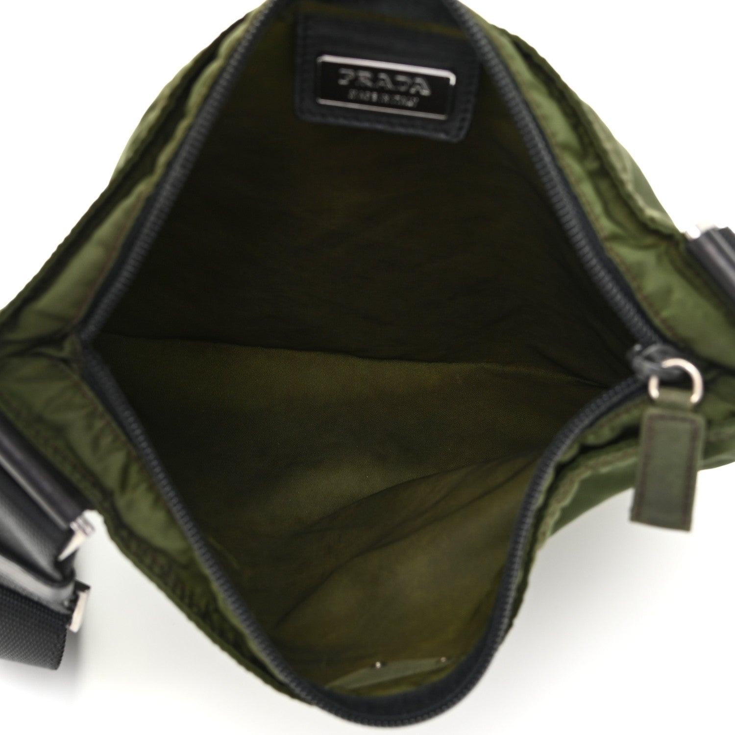 Prada Nylon Vela Flat Messenger Bag Mimetico 5 of 12