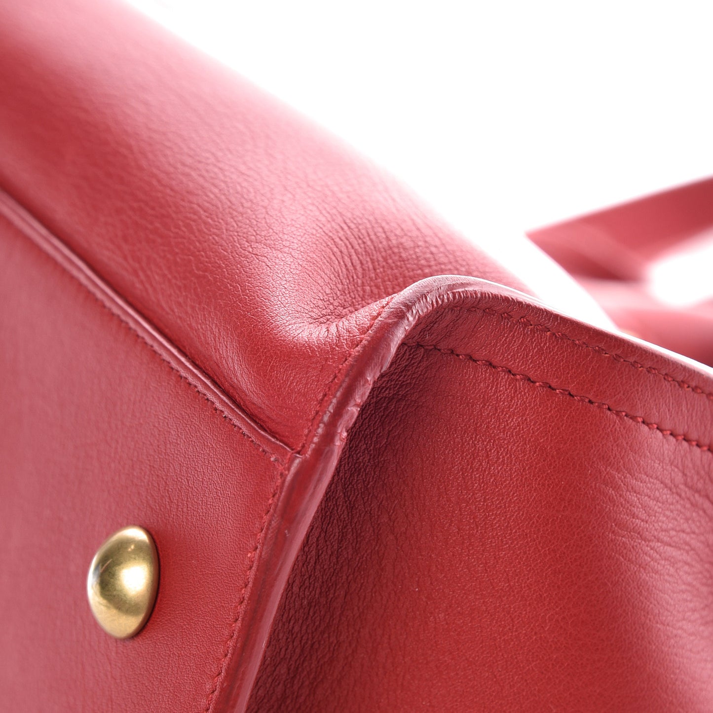 Calfskin Small Classic Y Cabas Red