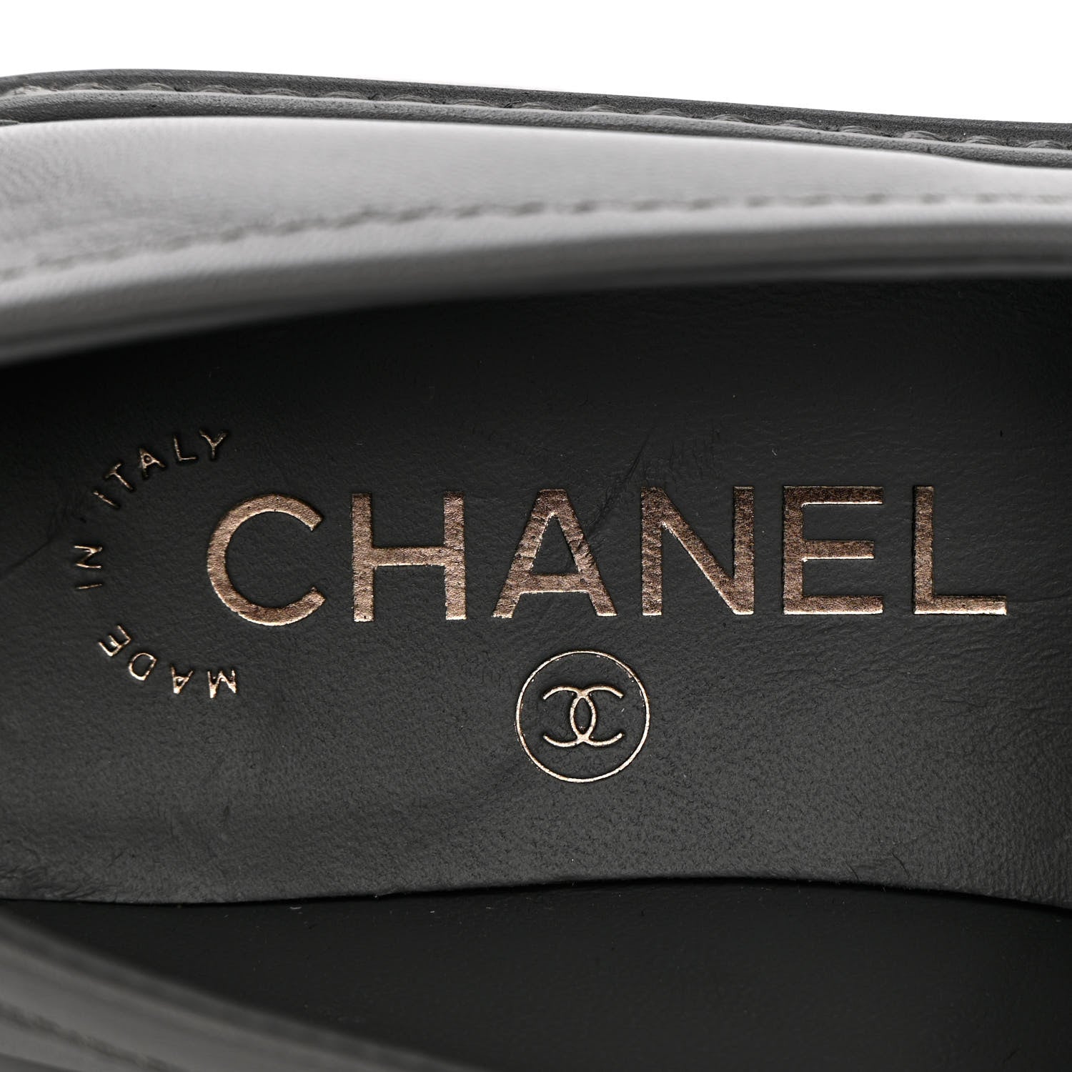 Chanel Lambskin Quilted CC Turnlock Loafers 36 Grey 7 of 14