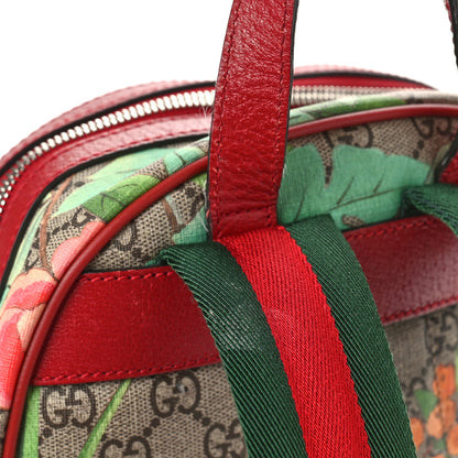 Gucci GG Supreme Monogram Tian Web Small Day Backpack Beige Multicolor Red 10 of 14