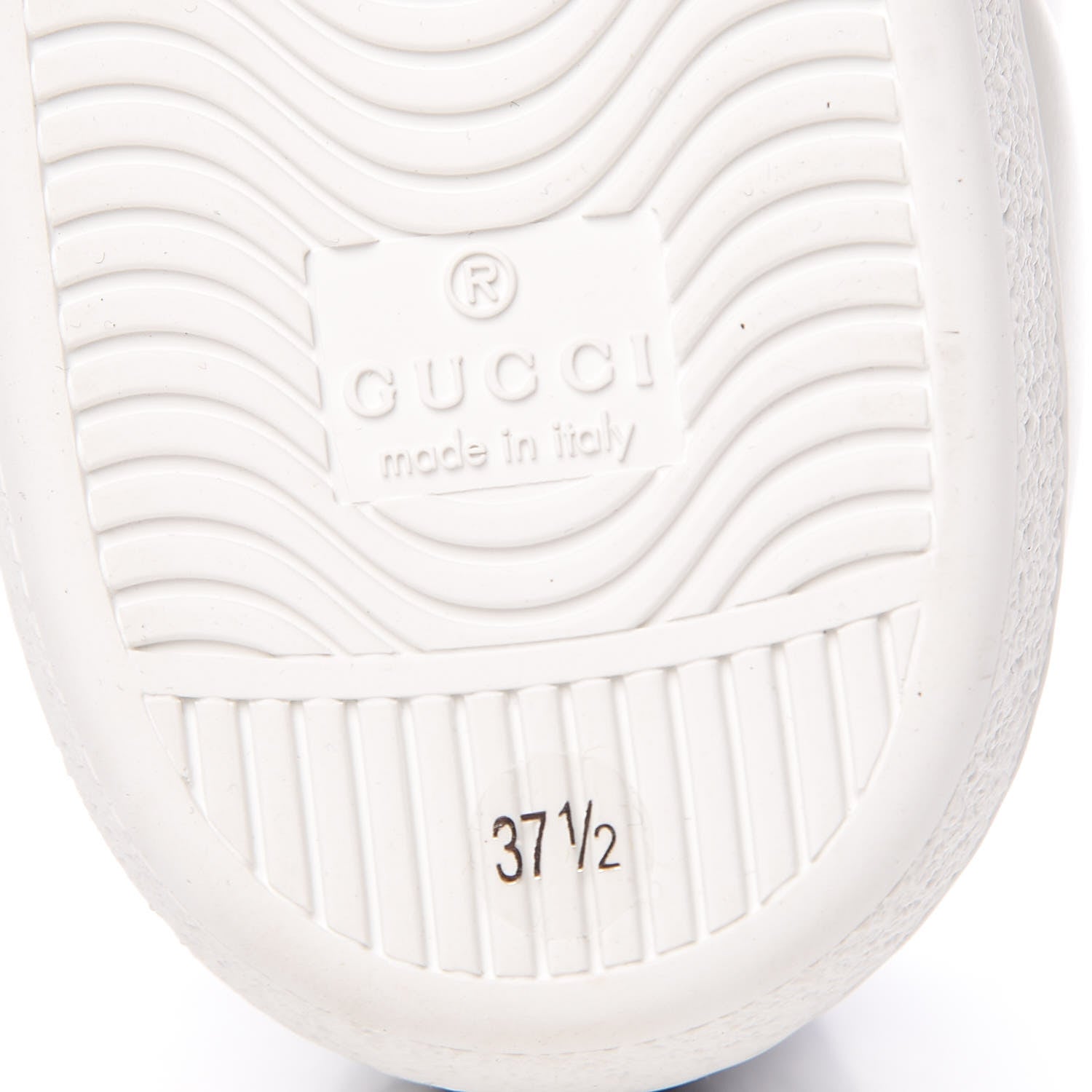 Gucci Calfskin Ayers Blind For Love Embroidered Womens Ace Sneakers 37.5 White 6 of 9