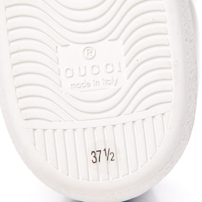 Gucci Calfskin Ayers Blind For Love Embroidered Womens Ace Sneakers 37.5 White 6 of 9