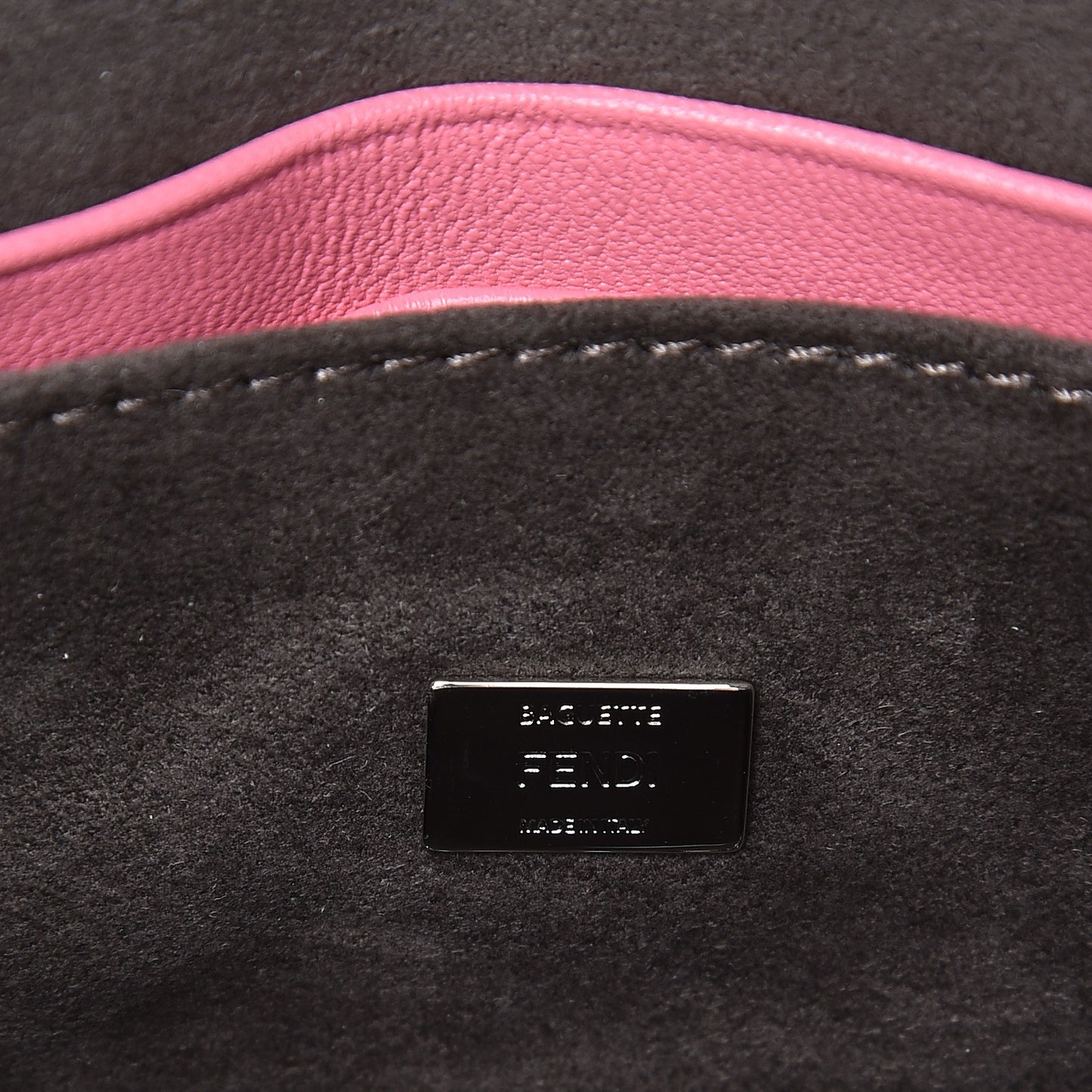 Nappa Rabbit Fox Fur Micro Buggie Baguette Rosa Fluo Multicolor