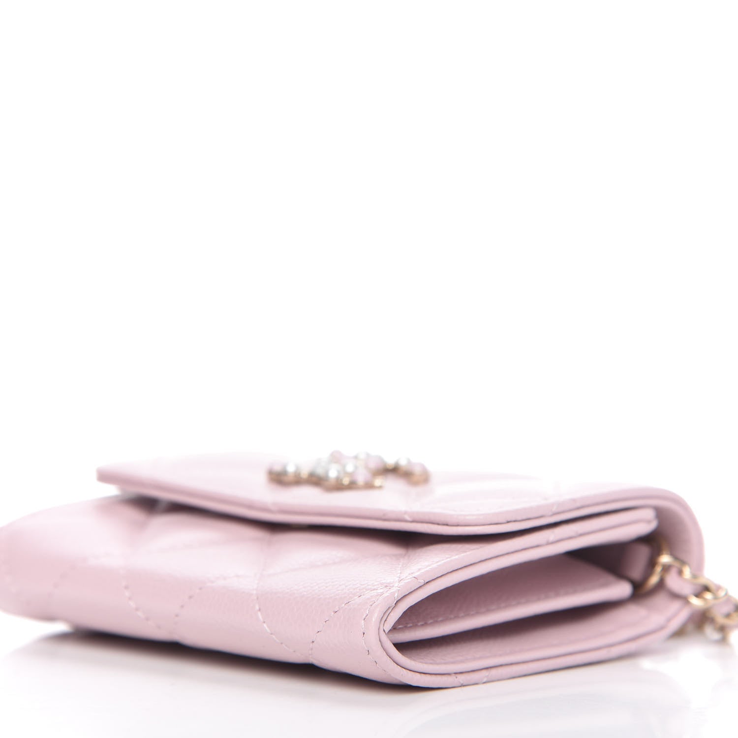 Chanel Caviar Quilted Coco Candy Card Holder On Chain Light Pink 7 of 10